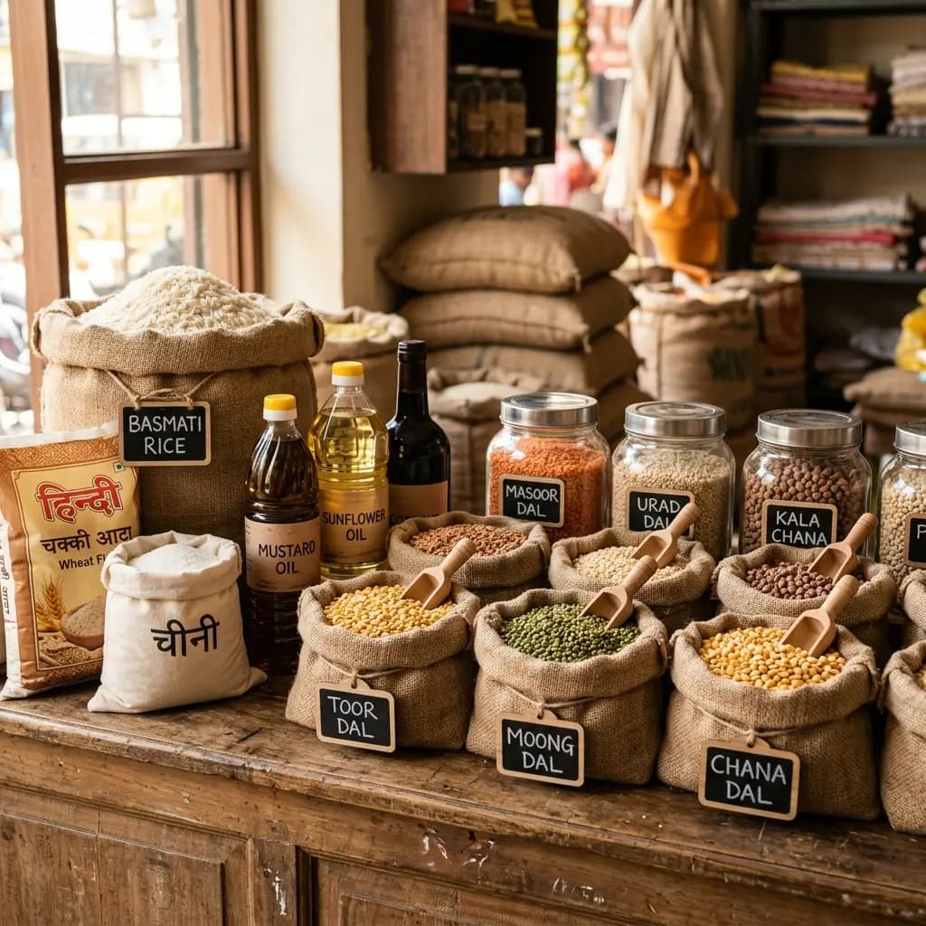 Wholesale grocery supply — pulses, lentils, rice, flour, cooking oils